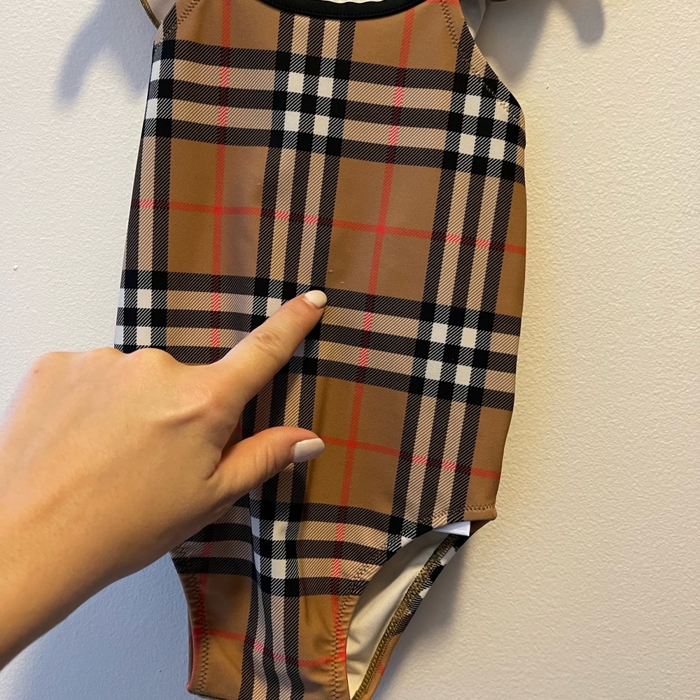 Burberry Kids Plaid One Piece Swimsuit - Picture 3 of 7